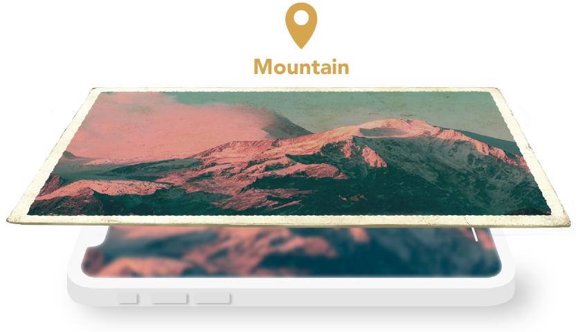 Designer landing page mountain
